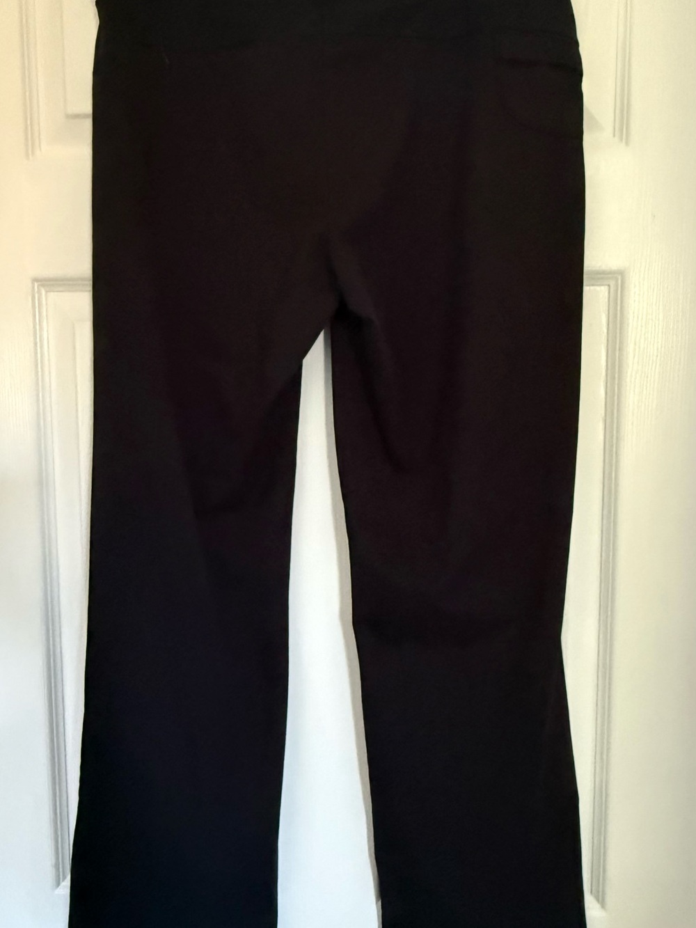 L - Lands End Mid-Rise Straight-Leg Women's Pants in Black - Picture 5 of 10